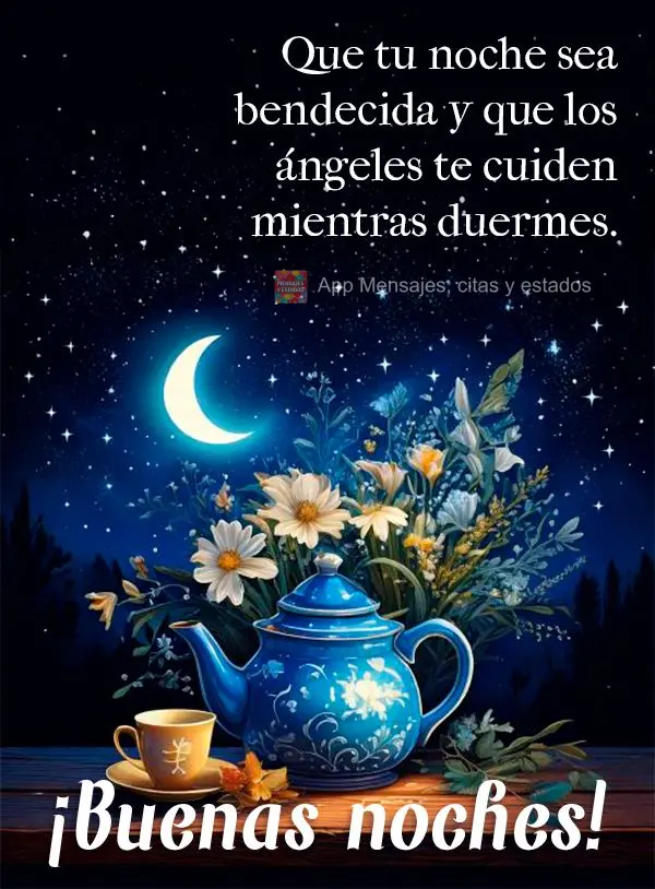 Que a sua noite seja abençoada e que os anjos cuidem de você enquanto você dorme. Boa noite!