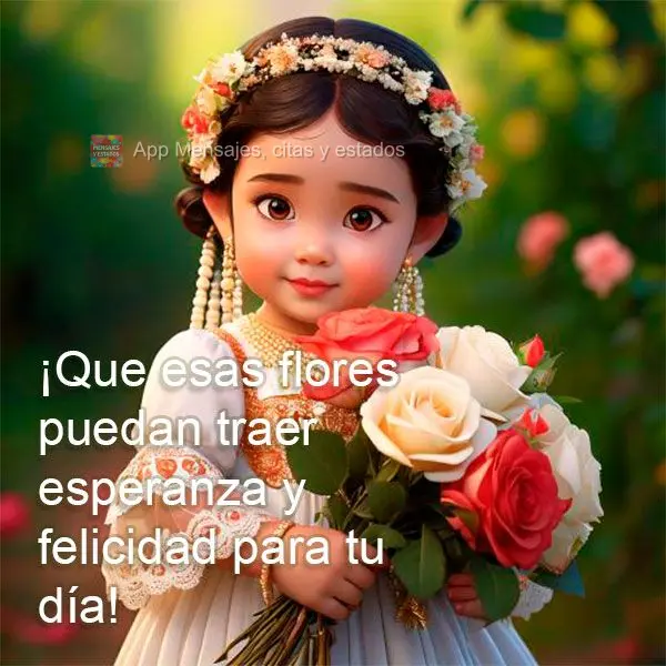 ¡Que esas flores puedan traer esperanza y felicidad para tu día!