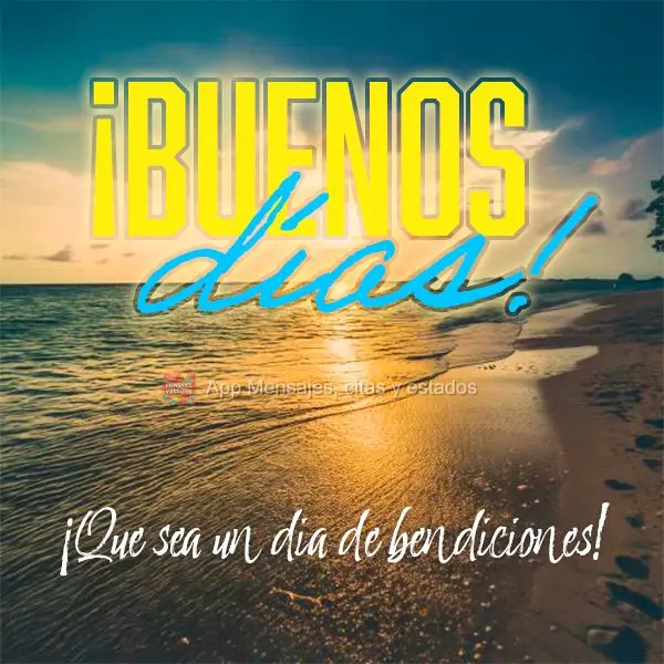 Que seja um dia de bênçãos! Bom dia!