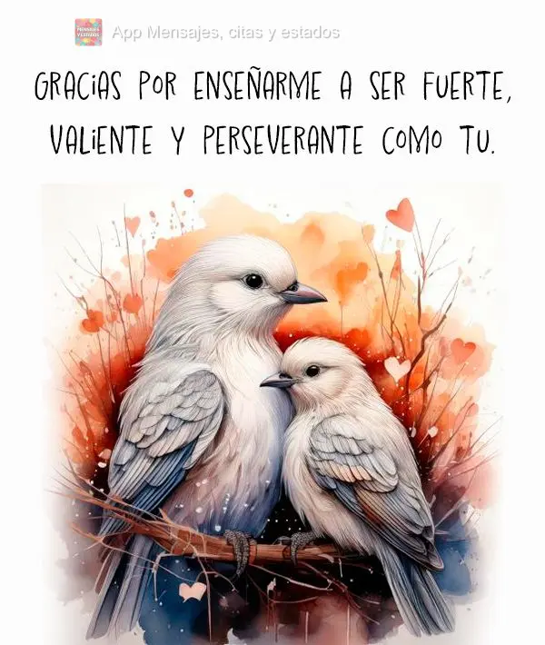 Gracias por enseñarme a ser fuerte, valiente y perseverante como tu.  