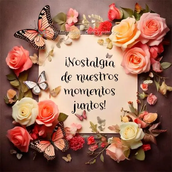 ¡Nostalgia de nuestros momentos juntos!