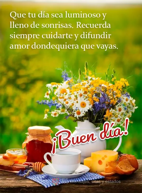 Que seu dia seja leve e cheio de sorrisos. Lembre-se sempre de cuidar de si mesmo e de espalhar amor por onde passar. Bom dia!