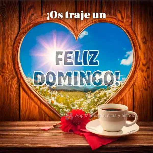 Trouxe para você um Feliz Domingo!