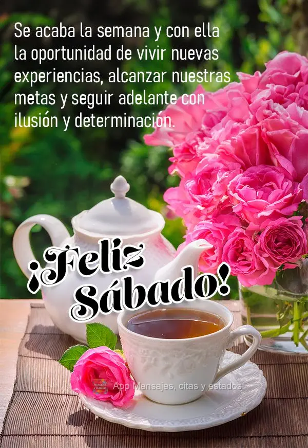 Se acaba la semana y con ella la oportunidad de vivir nuevas experiencias, alcanzar nuestras metas y seguir adelante con ilusión y determinación. ¡Fel...