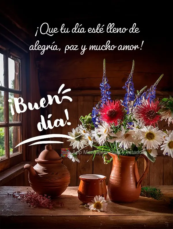 Que o seu dia seja repleto de alegria, paz e muito amor! Bom dia!