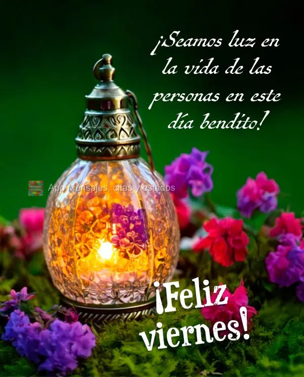 Sejamos luz na vida das pessoas neste  dia abençoado! Feliz Sexta-feira!