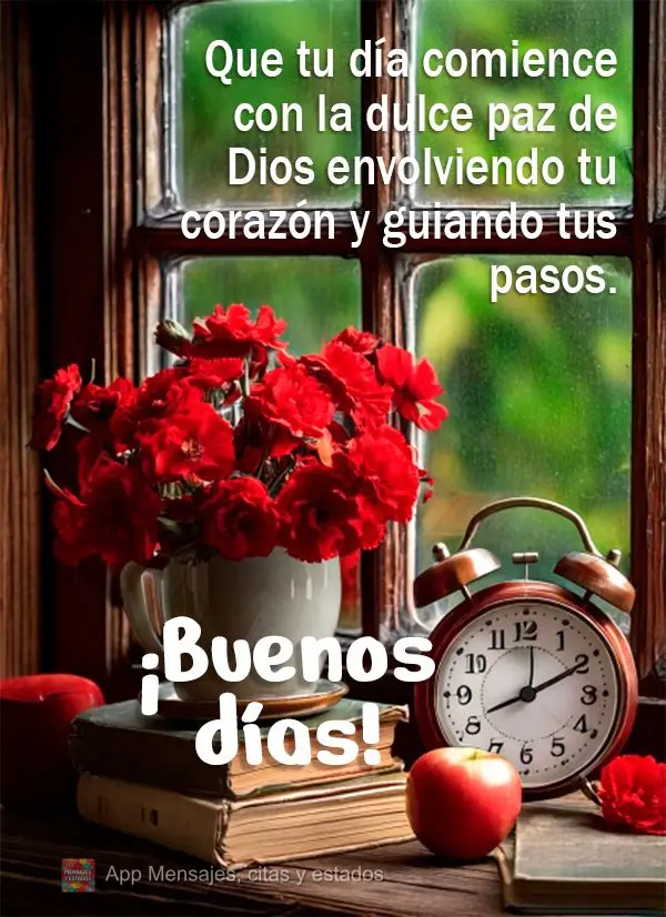 Que seu dia comece com a doce paz de Deus envolvendo seu coração e guiando seus passos. Bom dia!