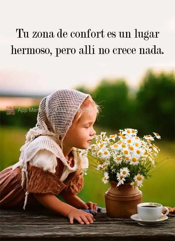 Tu zona de confort es un lugar hermoso, pero allí no crece nada.