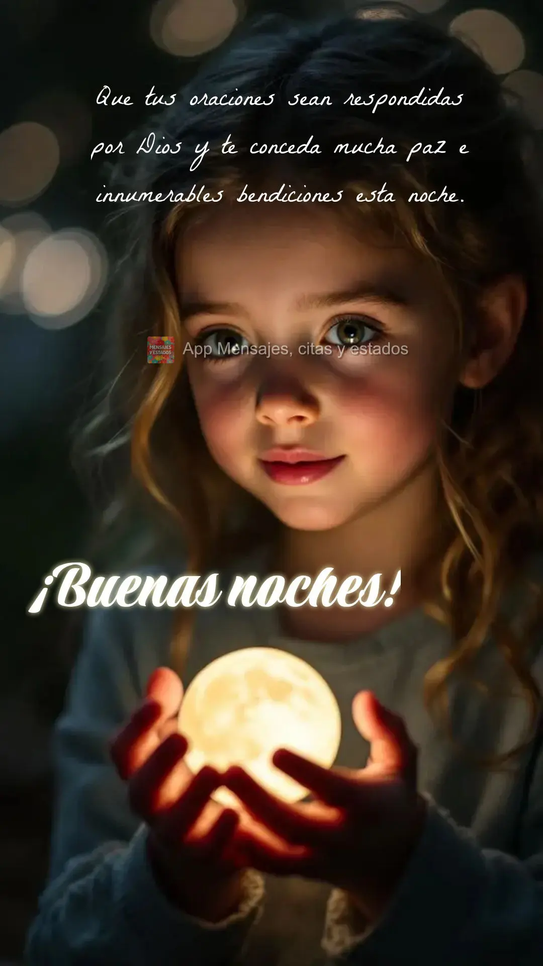 Que suas orações sejam atendidas por Deus, e que ele conceda para esta noite muita paz e inúmeras bênçãos.  Boa noite!