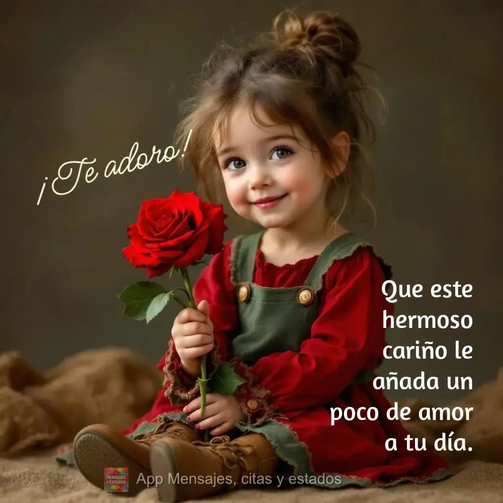 Que este hermoso cariño le añada un poco de amor a tu día. ¡Te adoro!