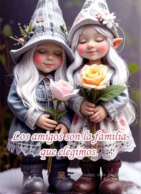 "Amigos são a família que escolhemos."