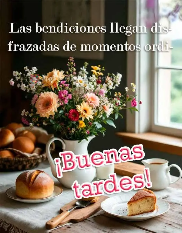 Bênçãos chegam disfarçadas de momentos comuns. Boa tarde!