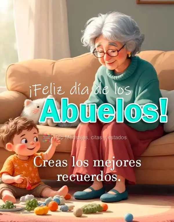 Vocês criam as melhores lembranças. Feliz dia dos Avós!