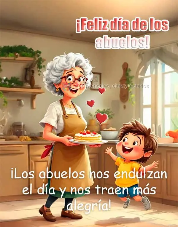 Avós adoçam o nosso dia, e nos trazem mais alegria! Feliz dia dos Avós!