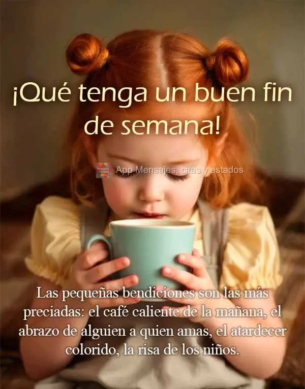 As pequenas bênçãos são as mais preciosas: o café quentinho da manhã, o abraço de quem ama, o pôr do sol colorido, a risada das crianças. Bom Fi...