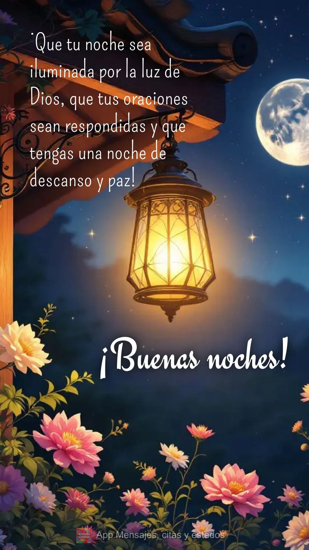 Que sua noite seja iluminada pela luz de Deus , que sas preces sejam atendidas, e que possa ter uma noite de descanso e paz! Boa noite!