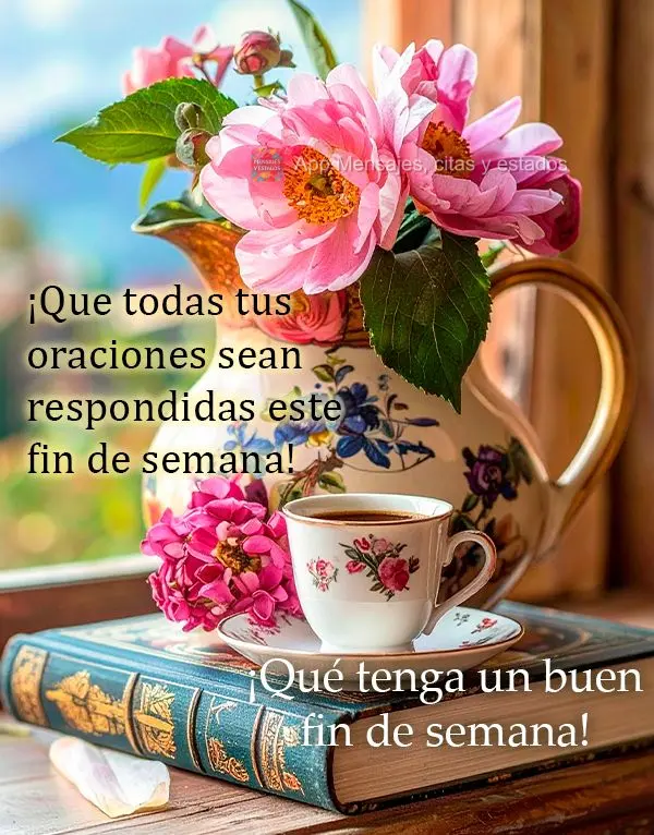 Que todas as suas preces sejam atendidas neste final de semana! Bom Final de Semana!