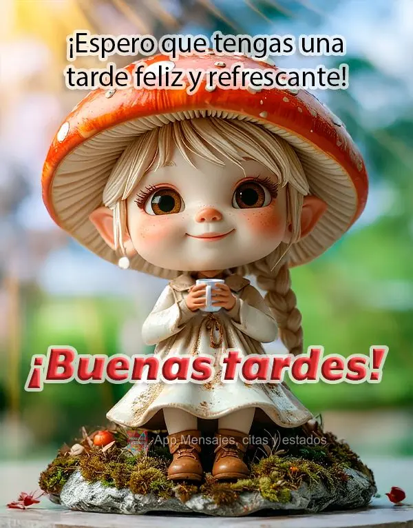 Desejo que sua tarde seja feliz e revigorante! Boa tarde!