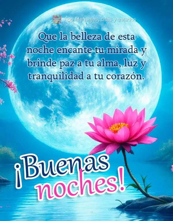 Que a beleza desta noite encante os seus olhos e forneça paz para a alma, leve e o coração tranquilo. Boa noite!