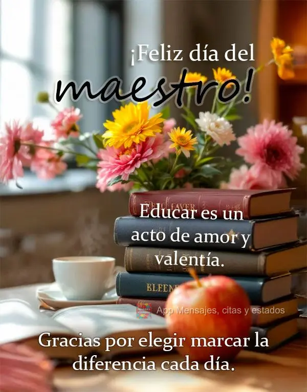 Educar é um ato de amor e coragem. Obrigado por escolher fazer a diferença todos os dias. Feliz Dia dos Professores!