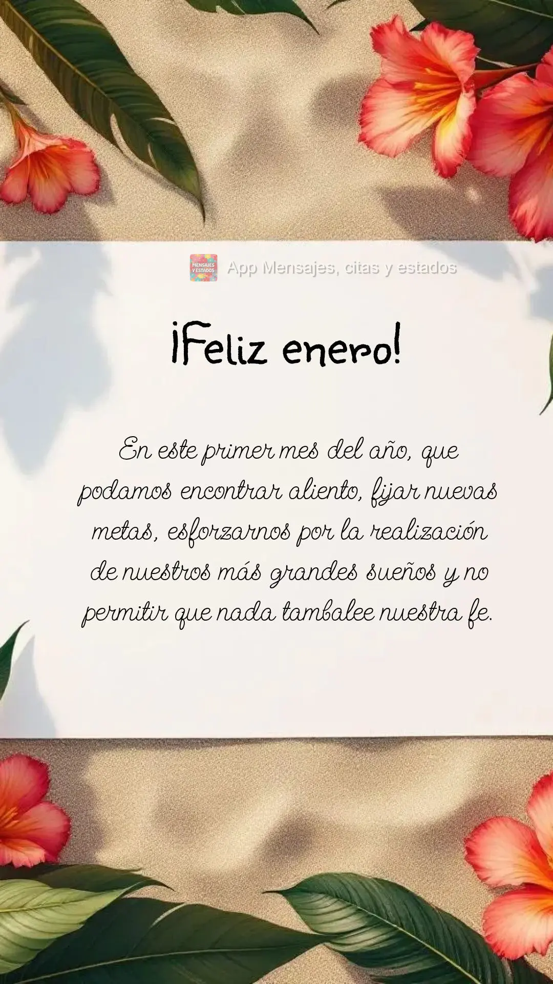 Que neste primeiro mês do ano, possamos nos encorajar e traçar novas metas, buscar pela realização dos nossos maiores sonhos, e não deixar nada abal...