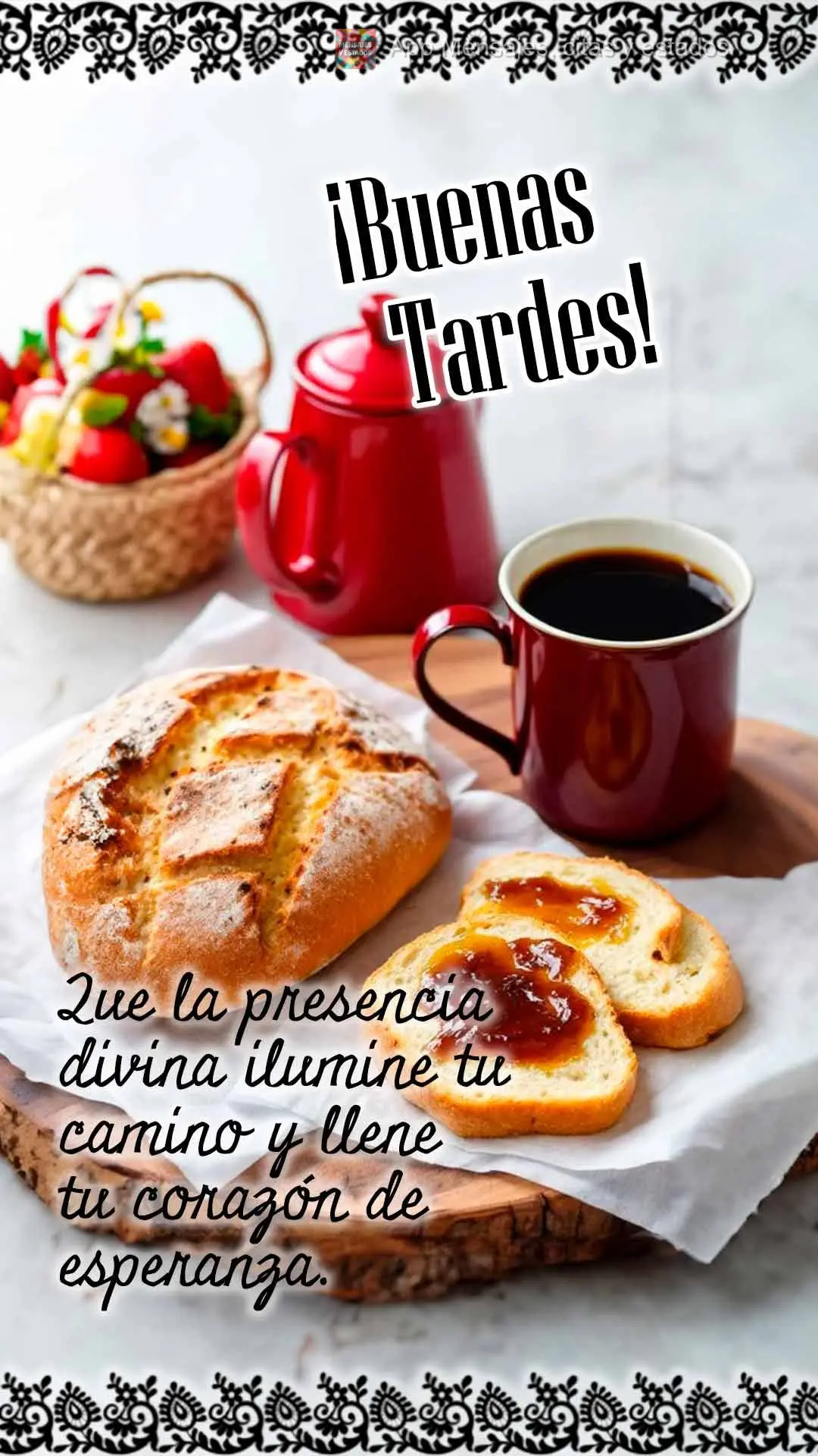 Que a presença divina ilumine seu caminho e encha seu coração de esperança. Boa tarde!