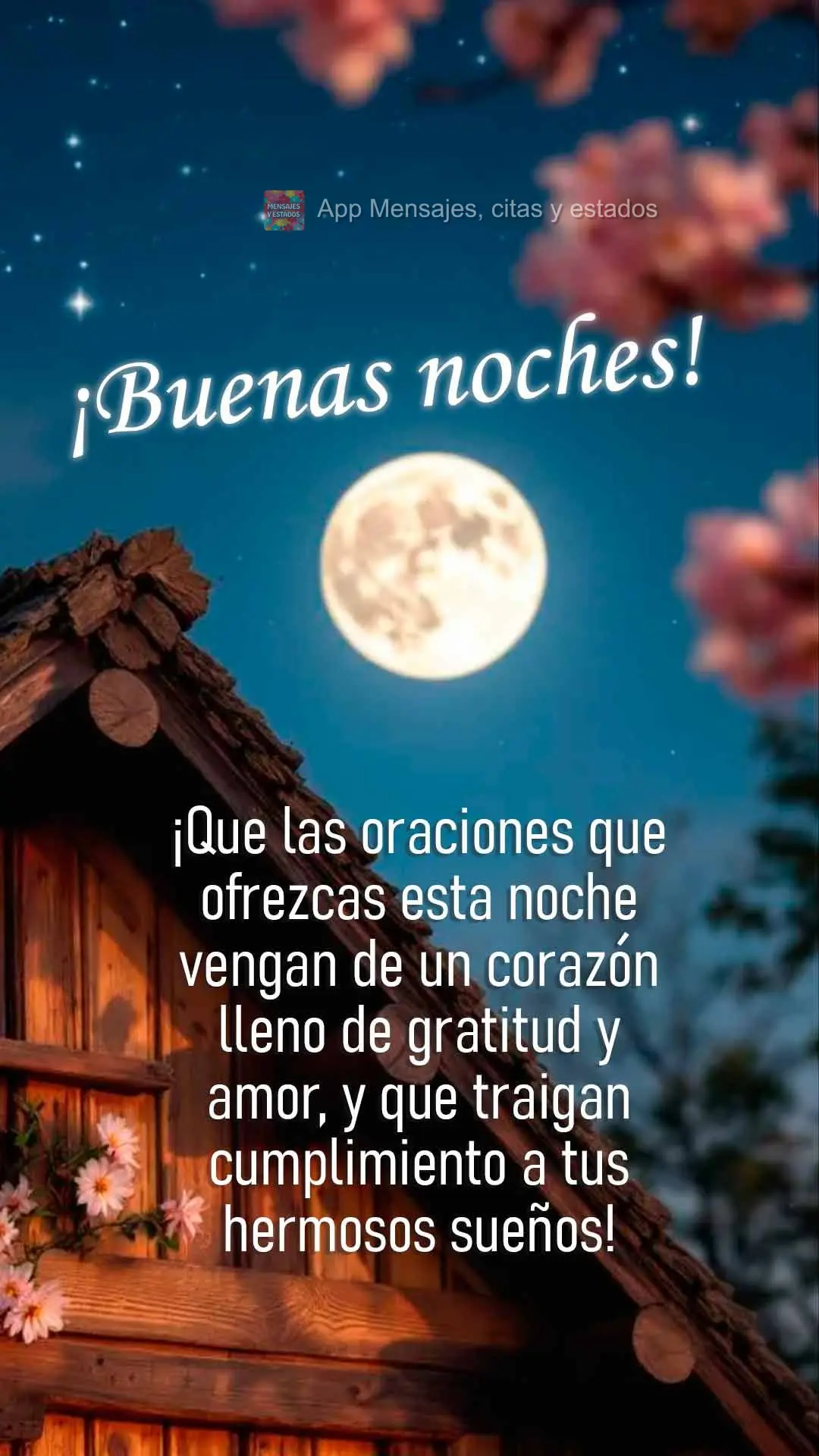 Que as preces feitas nesta noite venha com um coração cheio de gratidão e amor para oferecer, e que possa receber a realização de seus lindos sonhos...