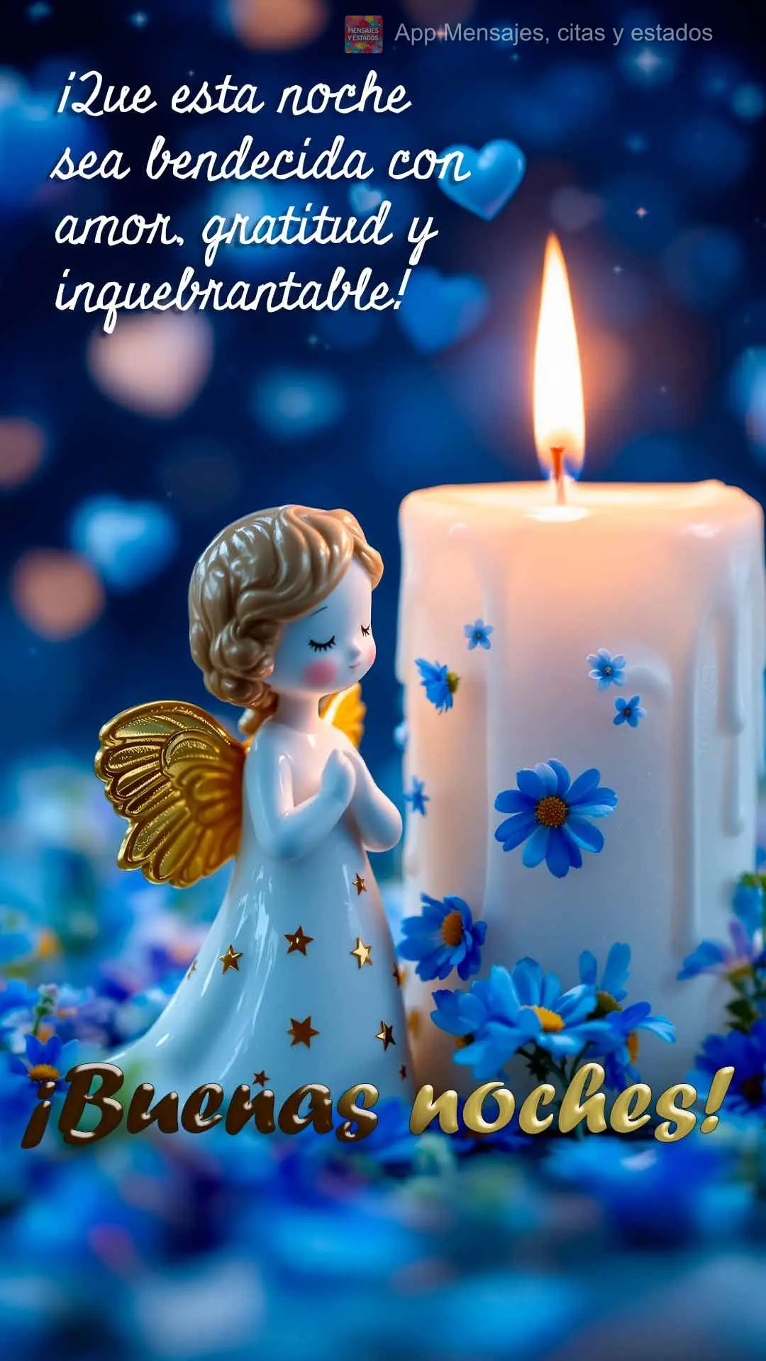 Abençoada seja esta noite com amor, gratidão e uma fé inabalável!  Boa noite!