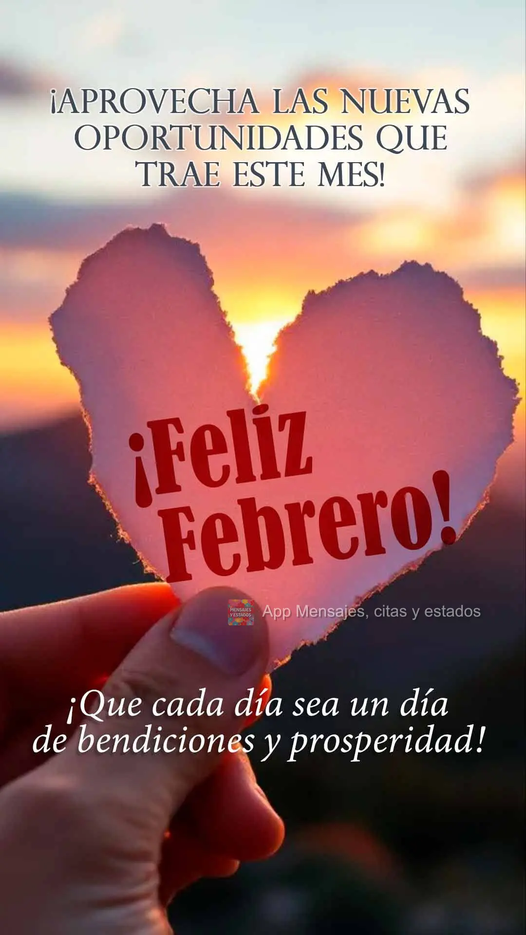 Abrace as novas oportunidades que este mês nos presenteia! Que todos os dias sejam dias de bênçãos e prosperidade!  Feliz Fevereiro!