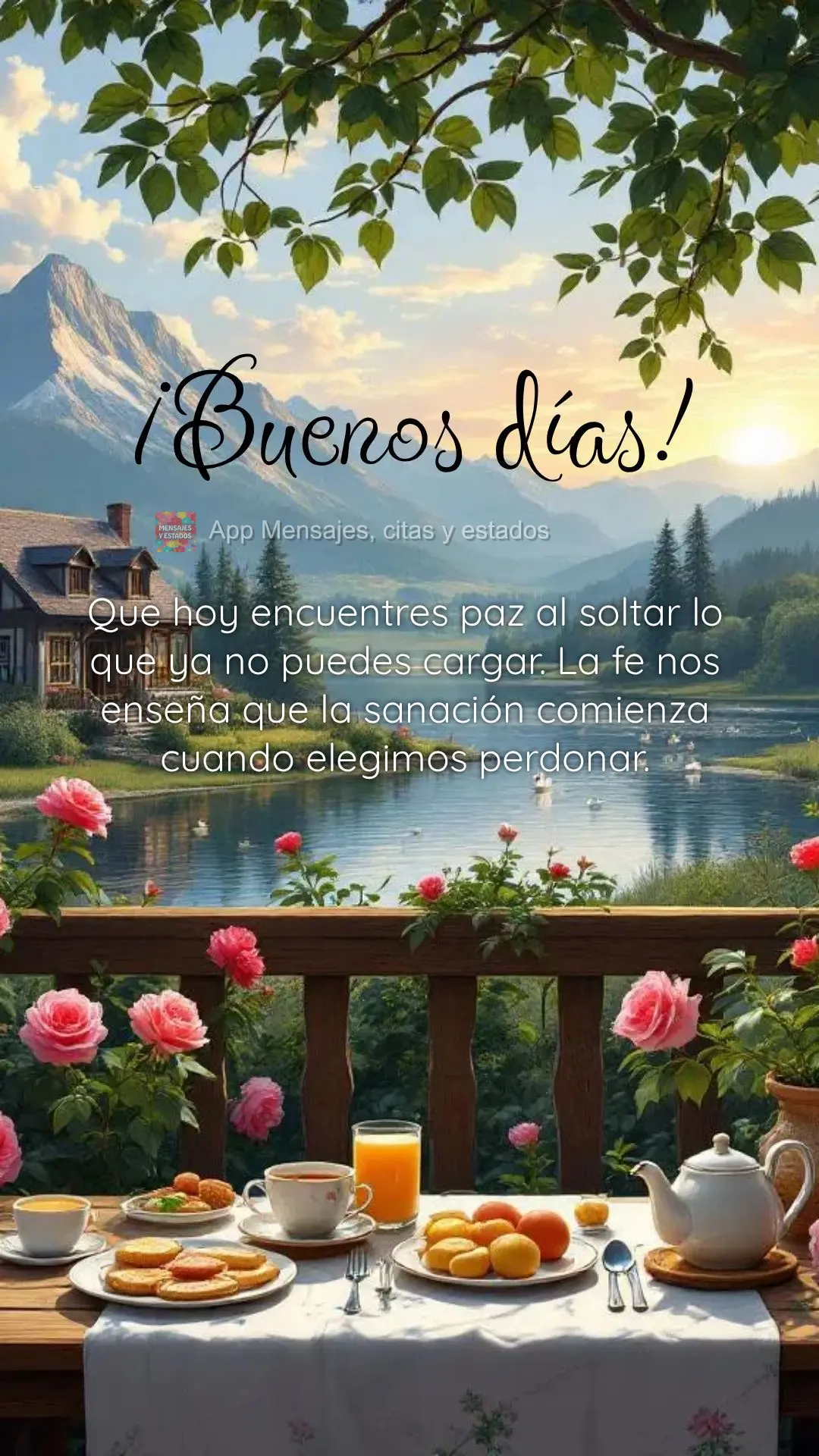 Que hoje você encontre paz ao soltar o que não pode mais carregar. A fé nos ensina que a cura começa quando escolhemos perdoar. Bom dia!