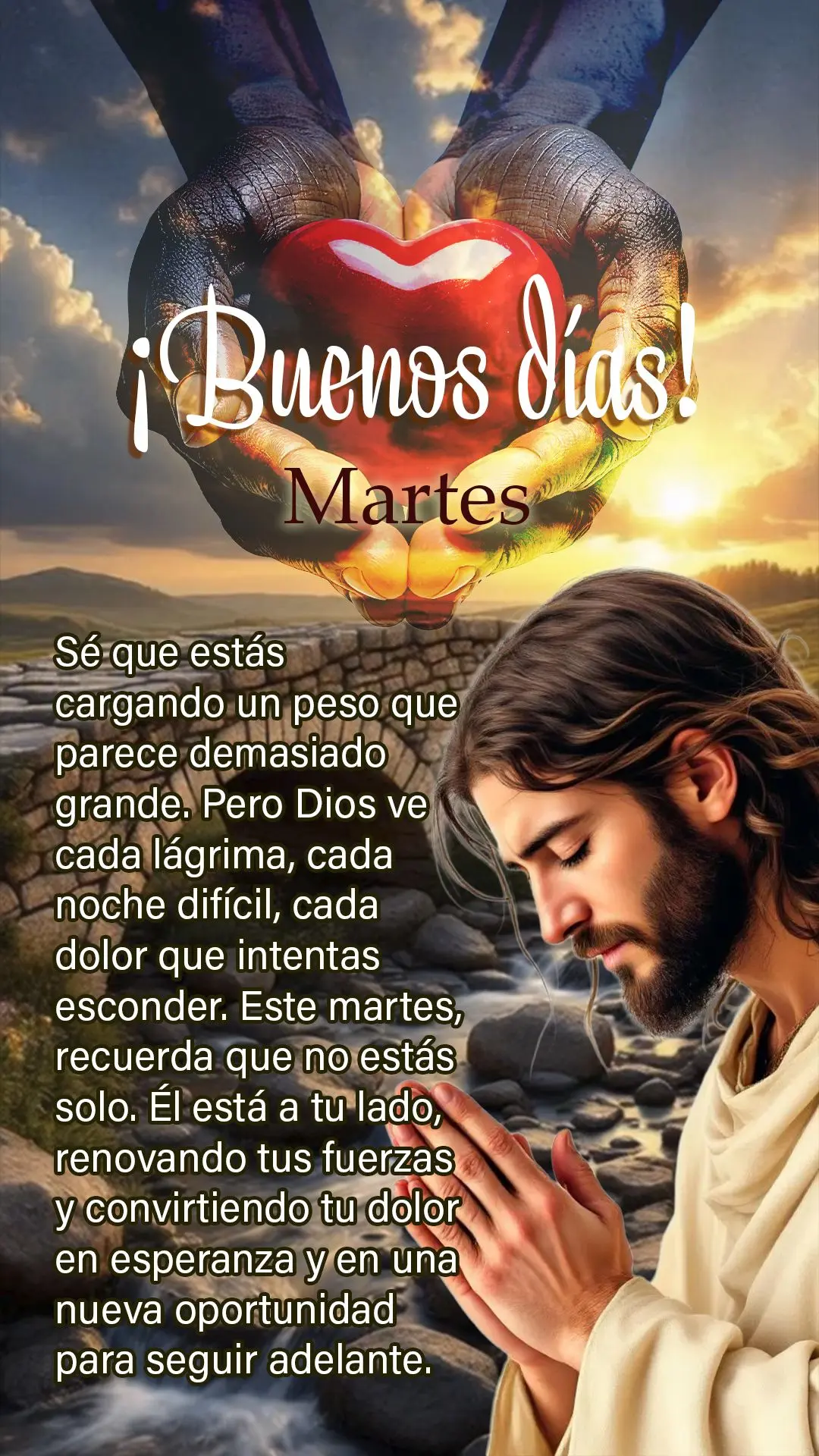 Eu sei que você está carregando um peso que parece grande demais. Mas Deus vê cada lágrima, cada noite difícil, cada dor que você tenta esconder. N...