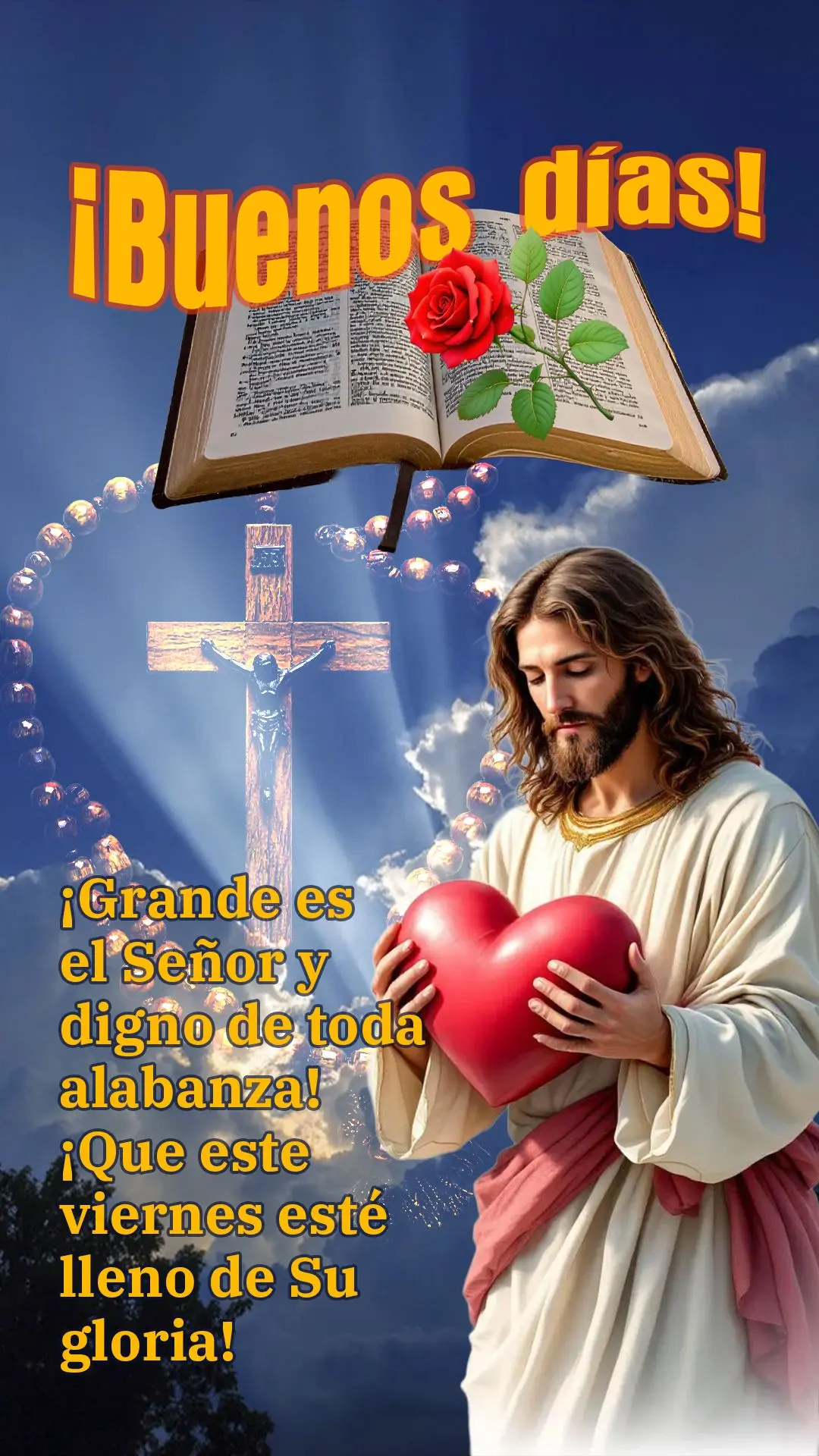 🙌 Bom dia! Grande é o Senhor e digno de todo louvor! Que esta sexta-feira seja repleta da Sua glória! 🌟

---