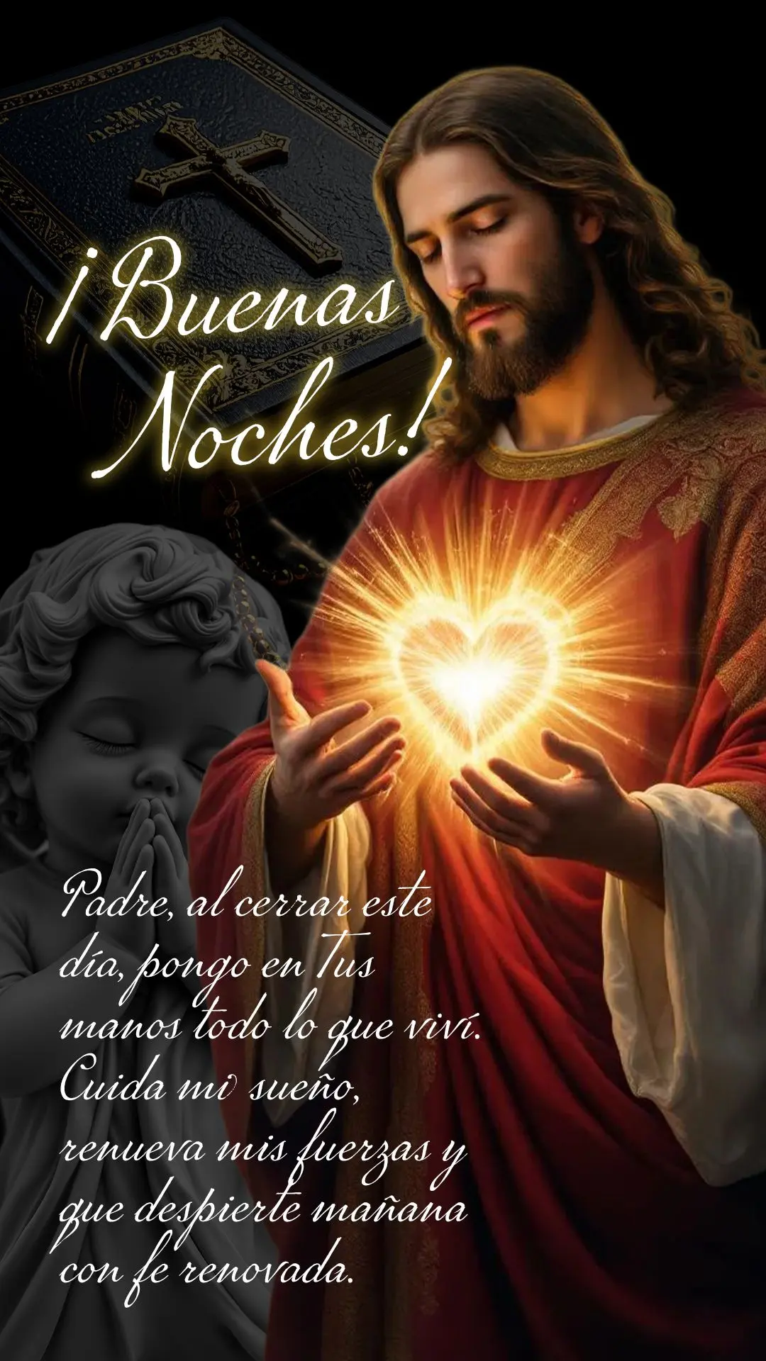 Pai, ao encerrar este dia, entrego em Tuas mãos tudo o que vivi. Guarda meu sono, renova minhas forças e que eu acorde amanhã com fé renovada. Boa no...
