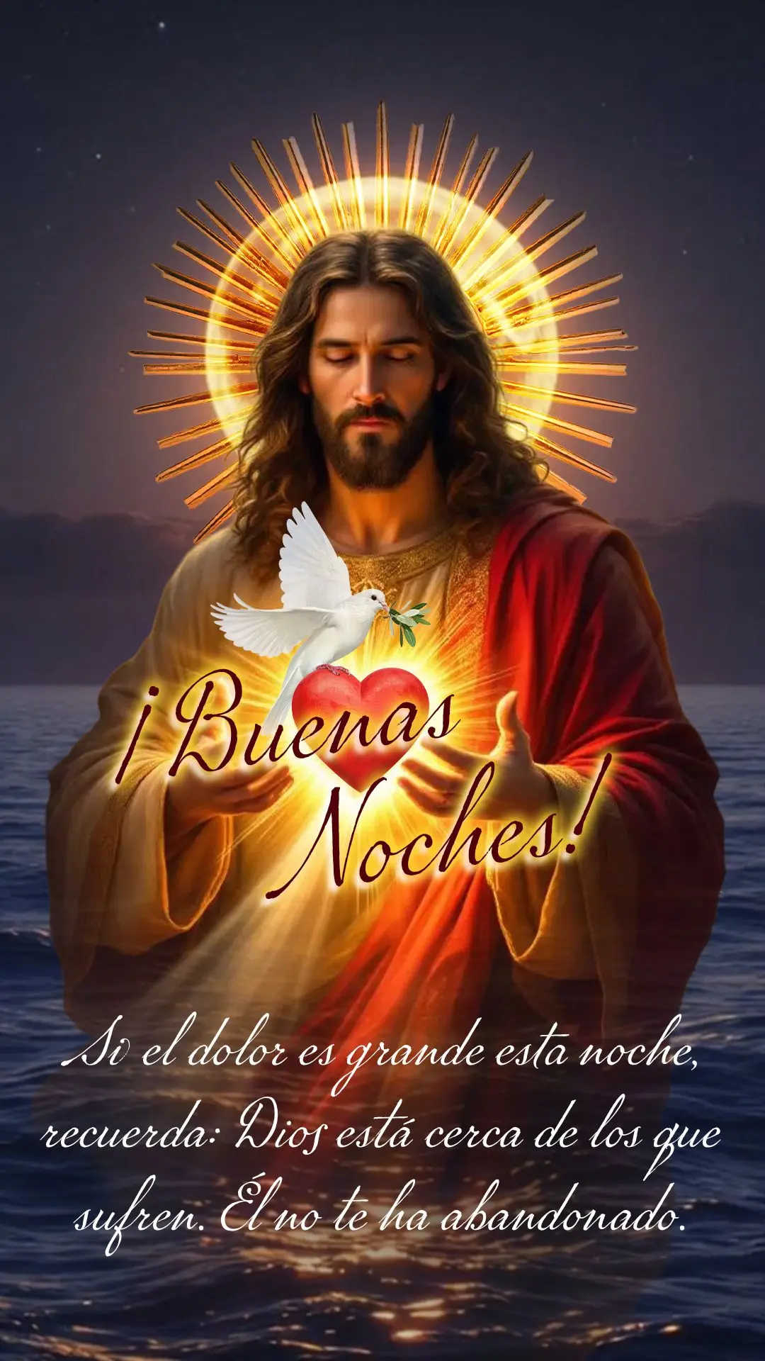 Boa noite. Se a dor parece grande esta noite, lembre-se: Deus está perto dos que sofrem. Ele não te abandonou. 🌙🙏