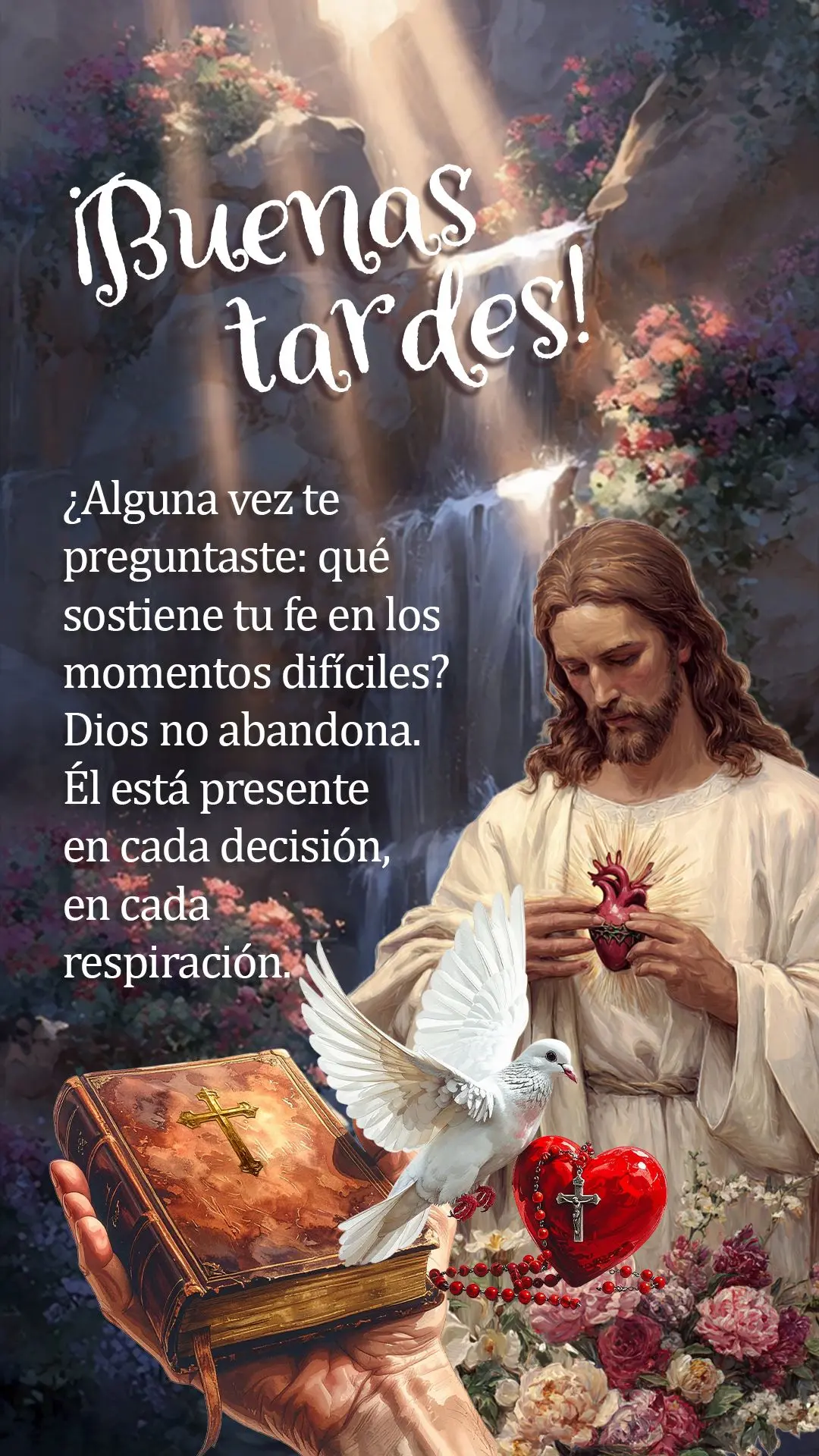 Boa tarde! Você já parou para pensar: o que sustenta sua fé nos momentos difíceis? Deus não abandona. Ele está presente em cada escolha, em cada re...