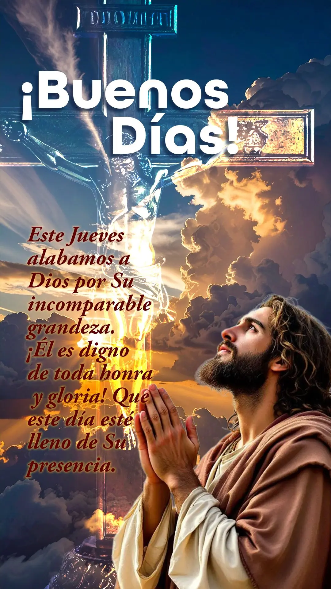 🙌 Bom dia! Nesta quinta-feira, louvamos a Deus pela Sua grandeza sem igual! Ele é digno de toda honra e glória. Que este dia seja cheio da Sua prese...