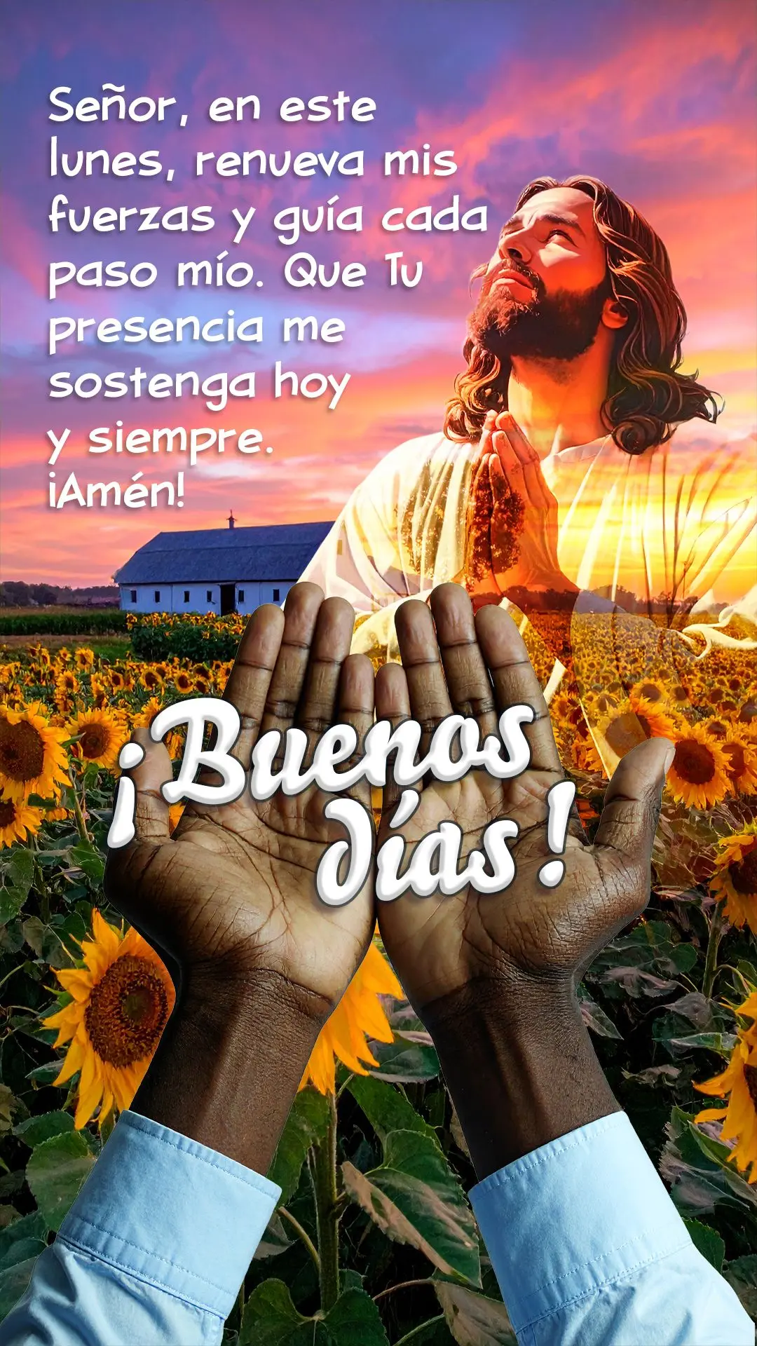 Senhor, nesta segunda-feira, renova minhas forças e guia cada passo meu. Que Tua presença me sustente hoje e sempre. Amém! 🙏✨