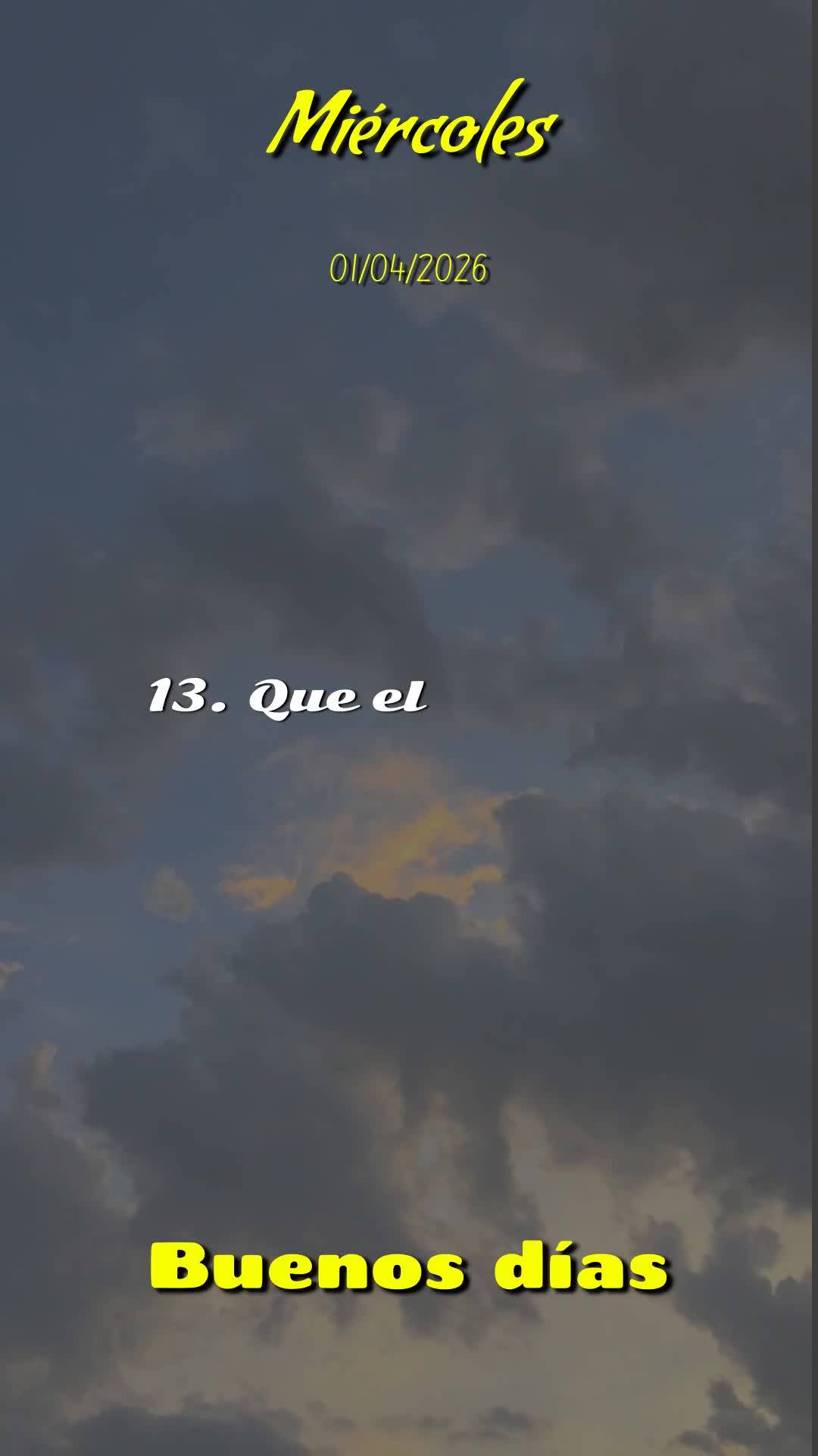 Bom dia! Que Deus te abençoe nesta Quarta-feira Santa, 1 de Abril de 2026. Estamos no coração da Semana Santa, um tempo sagrado de reflexão e fé. Qu...