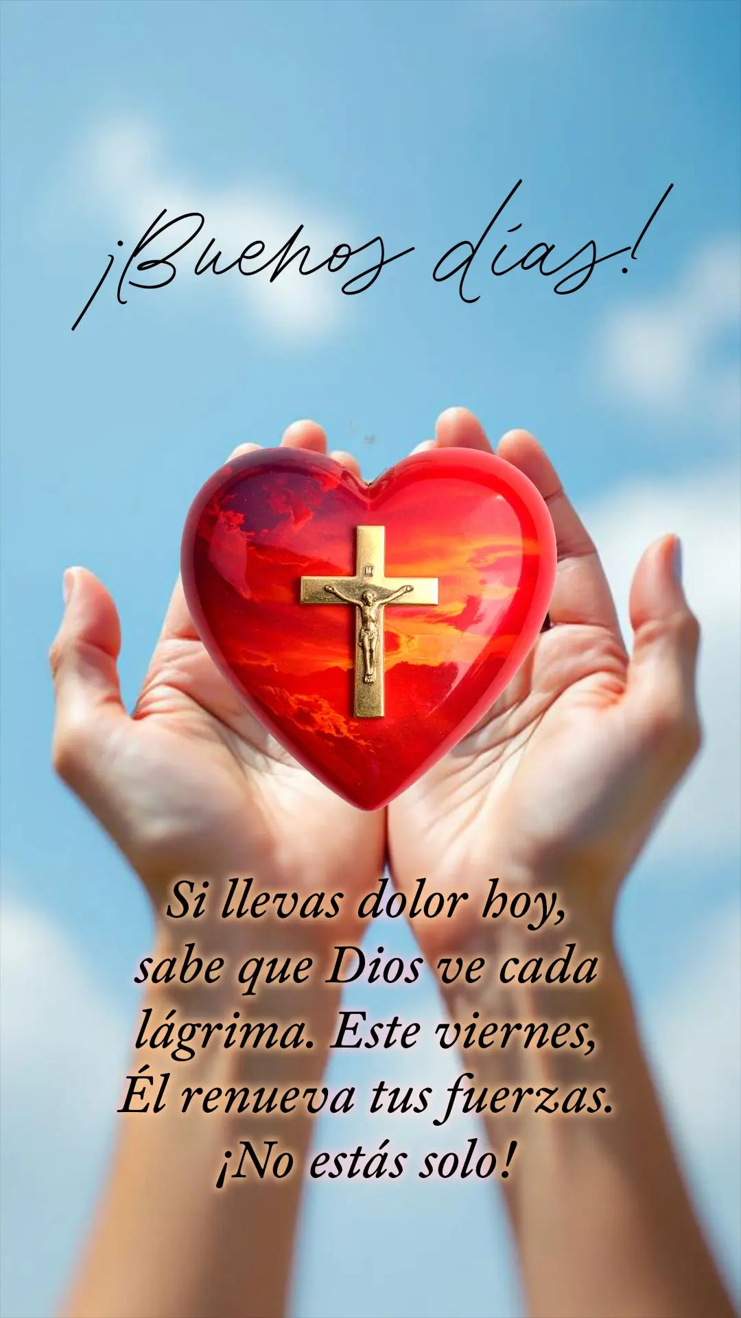 Bom dia! Se você está carregando uma dor hoje, saiba que Deus vê cada lágrima. Nesta sexta, Ele renova suas forças. Você não está só! 🌿🙏...