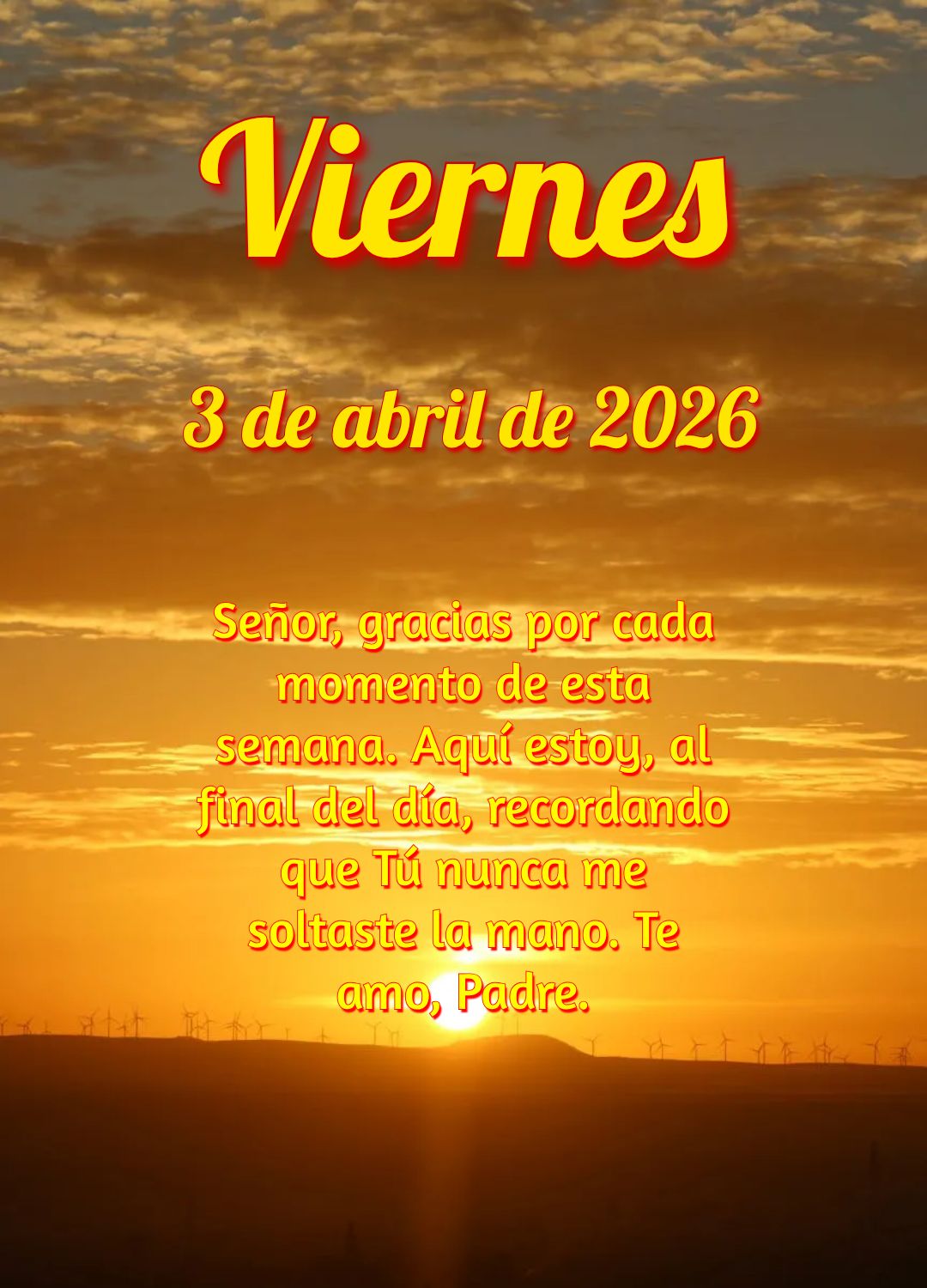 O Senhor é meu pastor e nada me faltará. Ao encerrar mais uma semana, descanse no cuidado do Pai que nunca dorme. Salmos 23:1