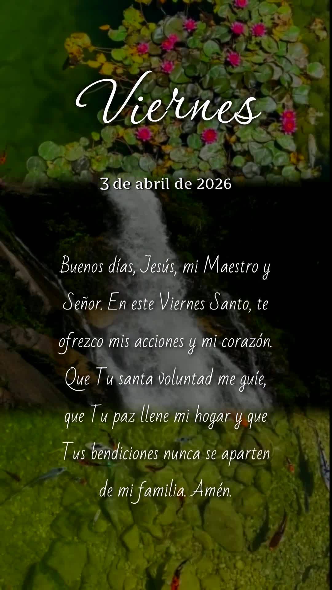 Bom dia, Jesus, meu Mestre e Senhor. Nesta Sexta-Feira Santa, ofereço meu coração e minhas ações ao Senhor. Que Tua santa vontade me guie, que Tua p...
