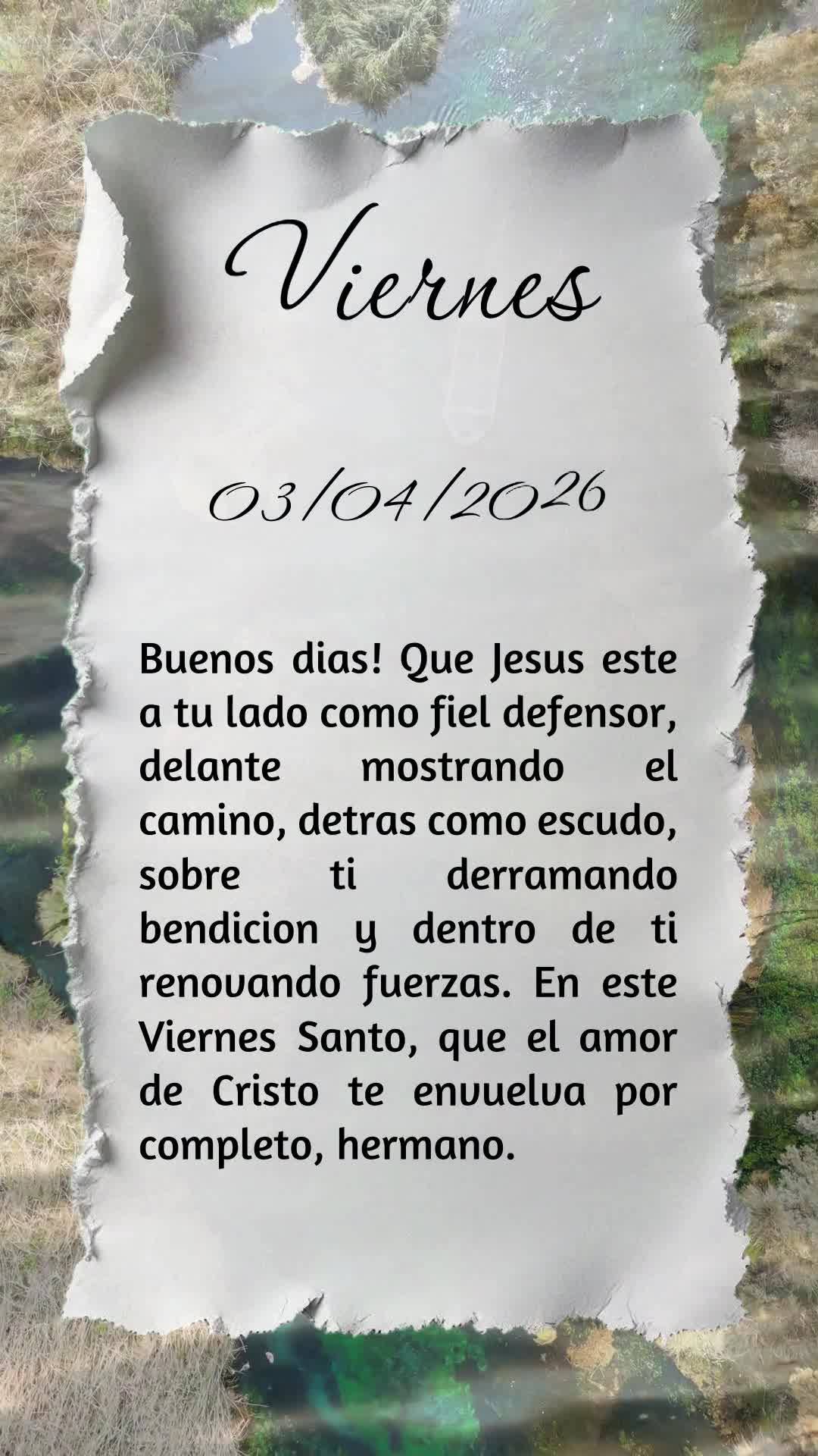 Bom dia! Que Jesus esteja ao teu lado como defensor fiel, à tua frente guiando cada passo, atrás de ti como escudo, sobre ti derramando graça e dentro...