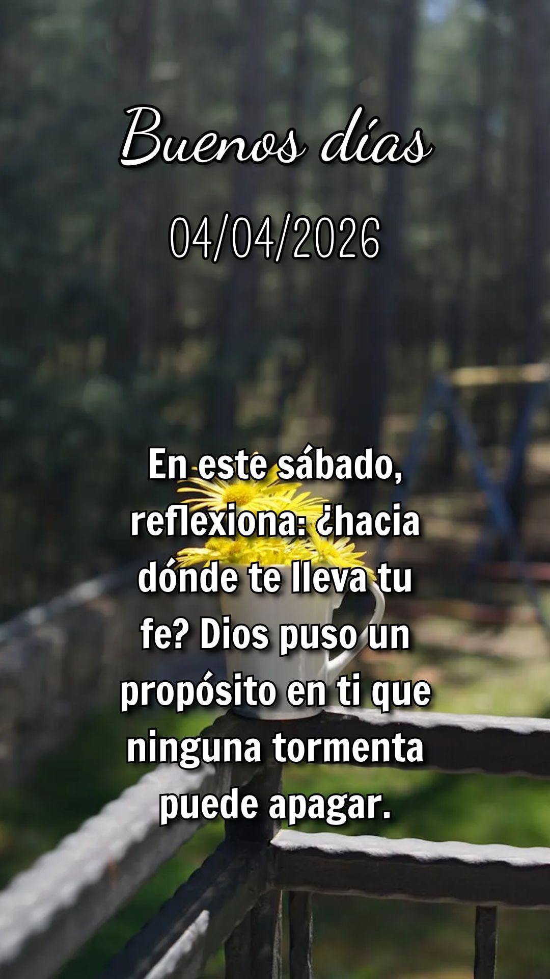 Deus tem planos lindos para você. Descanse neste sábado sabendo que o melhor ainda está por vir. Não desista!