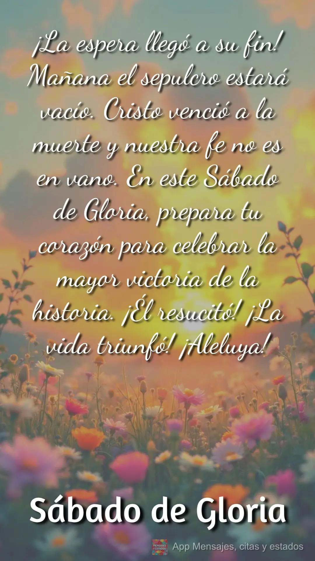 ¡La espera llegó a su fin! Mañana el sepulcro estará vacío. Cristo venció a la muerte y nuestra fe no es en vano. En este Sábado de Gloria, prepar...