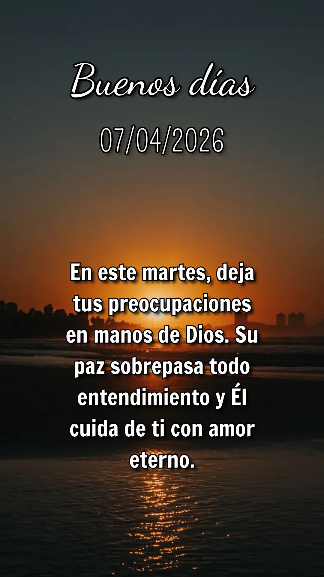 'O Senhor é o meu pastor e nada me faltará.' (Sl 23:1) Nesta terça-feira, descanse em Suas mãos. Ele cuida de cada detalhe da sua vida. Salmos 23:1...