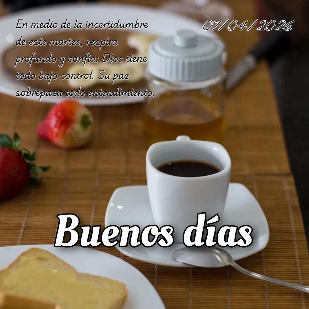 Deus está com você nessa terça-feira! Enfrente cada desafio com coragem, pois a fé move montanhas e transforma o impossível em realidade.