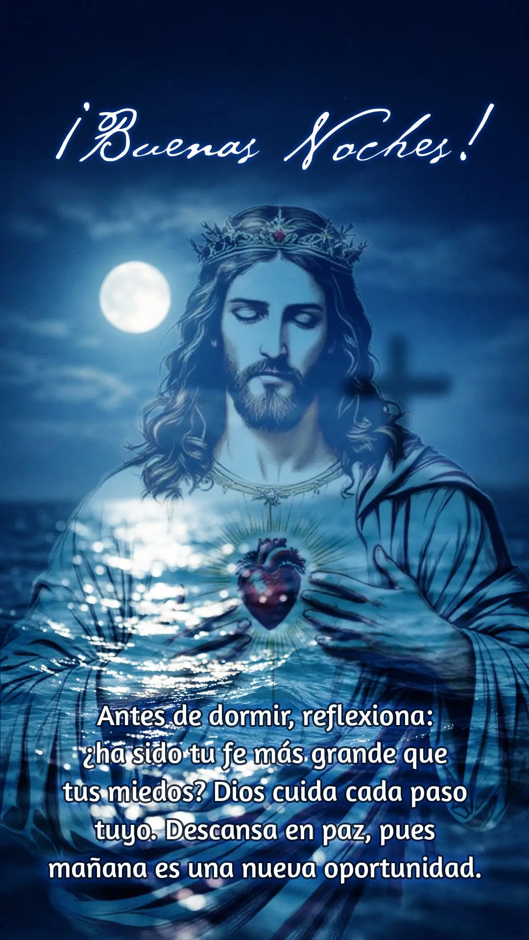 Antes de dormir, reflita: sua fé tem sido maior que seus medos? Deus guarda cada passo seu. Descanse em paz, pois amanhã é uma nova chance. Boa noite!...