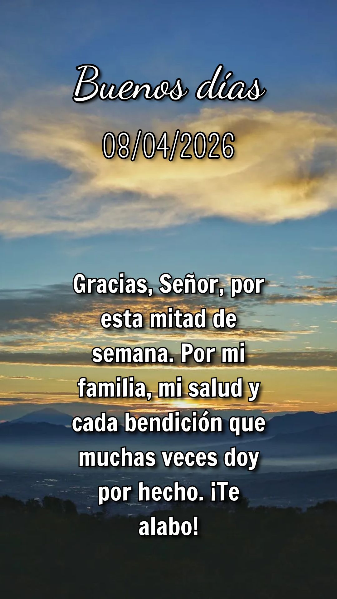 Senhor, aqui estou eu, no meio da semana, cansado mas confiante. Obrigado por caminhar comigo em cada passo.