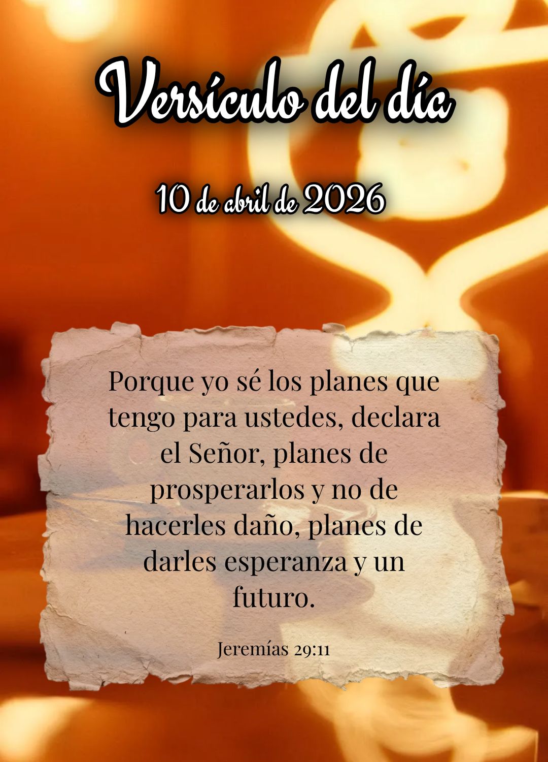 Porque sou eu que conheço os planos que tenho para vocês, diz o Senhor, planos de fazê-los prosperar e não de lhes causar dano, planos de dar-lhes es...