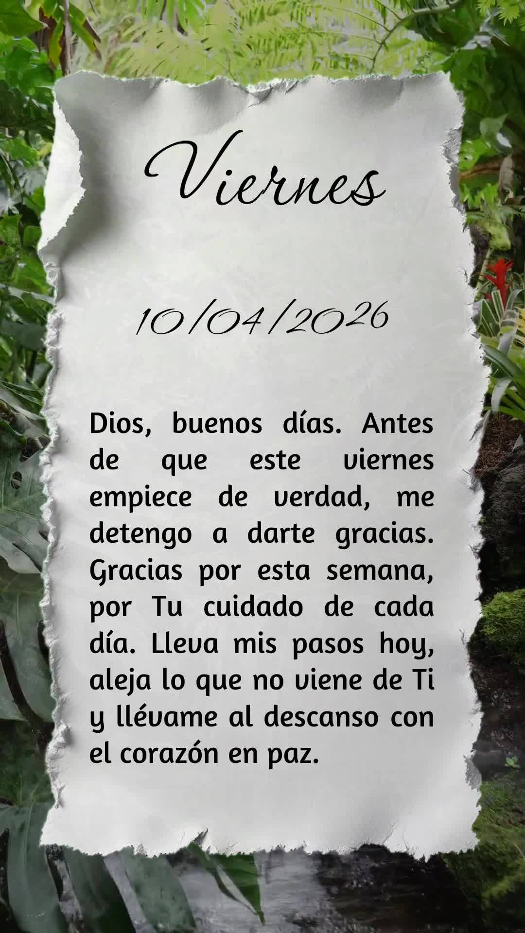 Deus, bom dia. Antes de dar o primeiro passo desta sexta-feira, eu paro e agradeço. Obrigado por mais uma semana de cuidado. Guia meu coração hoje, af...